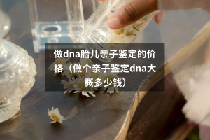 做dna胎儿亲子鉴定的价格（做个亲子鉴定dna大概多少钱）