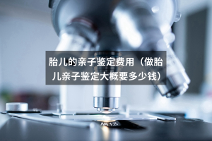 胎儿的亲子鉴定费用（做胎儿亲子鉴定大概要多少钱）
