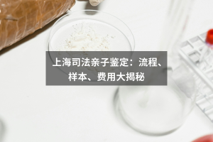 上海司法亲子鉴定：流程、样本、费用大揭秘